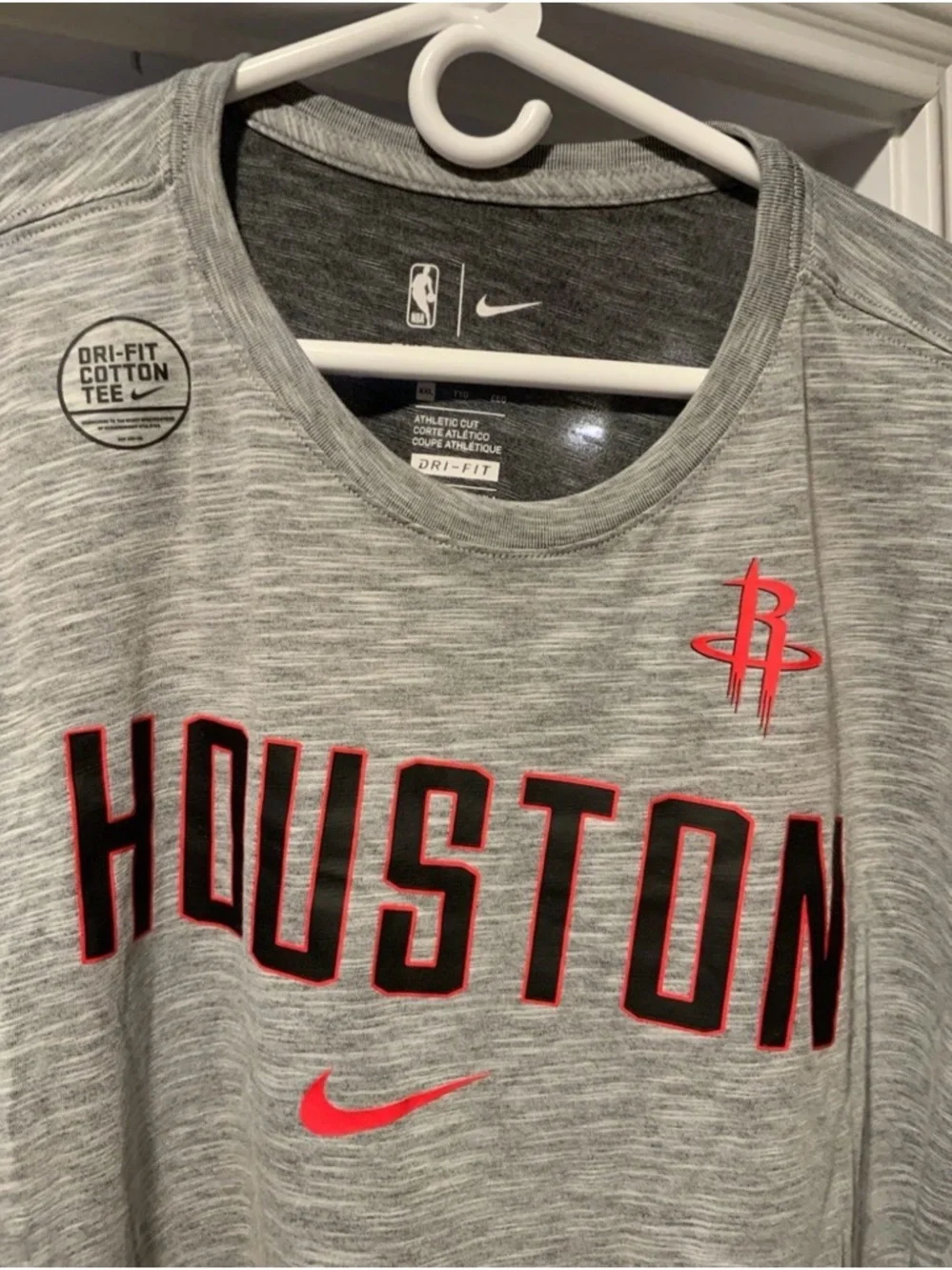 Nike NBA Houston Rockets Dri-Fit Cotton Long Sleeve Tee
